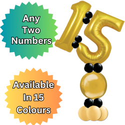 Black & Gold Numbers Tower