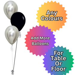 Black & Silver Balloon Bouquet