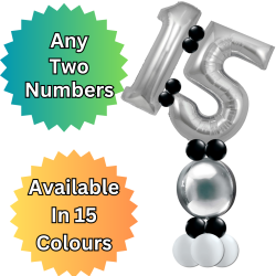 Black & Silver Numbers Tower