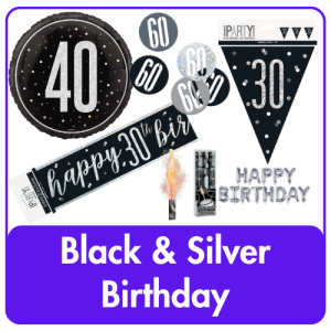 Black and Silver Birthday Decorations