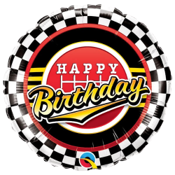 Chequered Flag Birthday Balloon