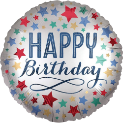 Colourful Stars Happy Birthday Balloon