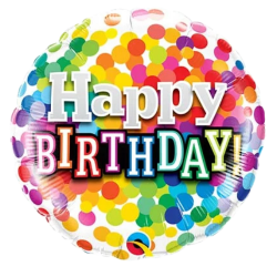 Confetti Print Happy Birthday Balloon