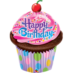 Cup Cake Birthday Supershape Balloon