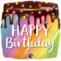 Drip Cake Happy Birthday Balloon
