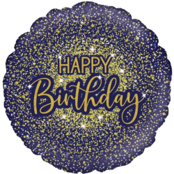 Glamorous Glitter Happy Birthday Balloon