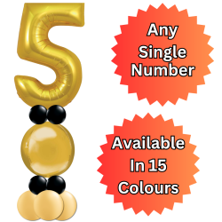 Gold Number Balloon Tower