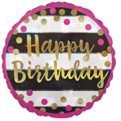 Gold Spot Happy Birthday Balloon