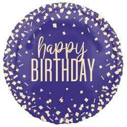 Navy Blue Happy Birthday Balloon