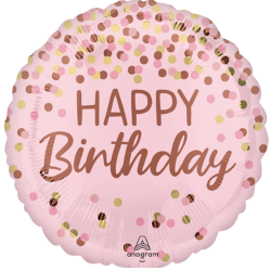 Pale Pink Happy Birthday Balloon