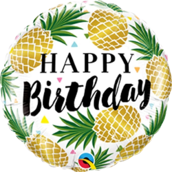 Party Pineapple Happy Birthday Balloon