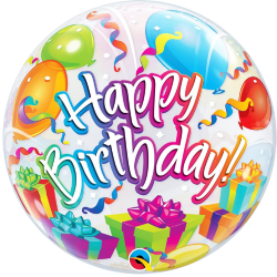 Present Surprise Happy Birthday Bubble Balloon