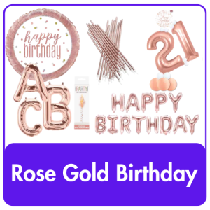 Rose Gold Birthday Decor From Cardiff Balloons