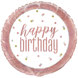 Rose Gold Happy Birthday Balloon