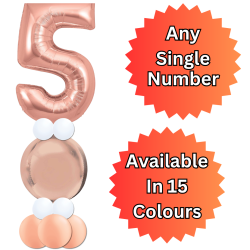 Rose Gold Number Tower