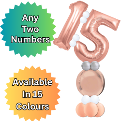 Rose Gold Numbers Tower