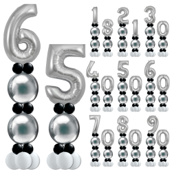 Silver Double Balloon Tower
