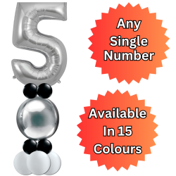 Silver Number Balloon Tower