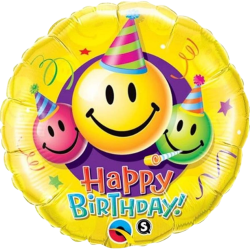 Smiley Face Happy Birthday Balloon