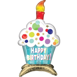 Spotty Cake Air Filled Birthday Balloon