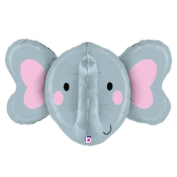 Happy Elephant Foil Balloon <br> Choose How You Would Like It