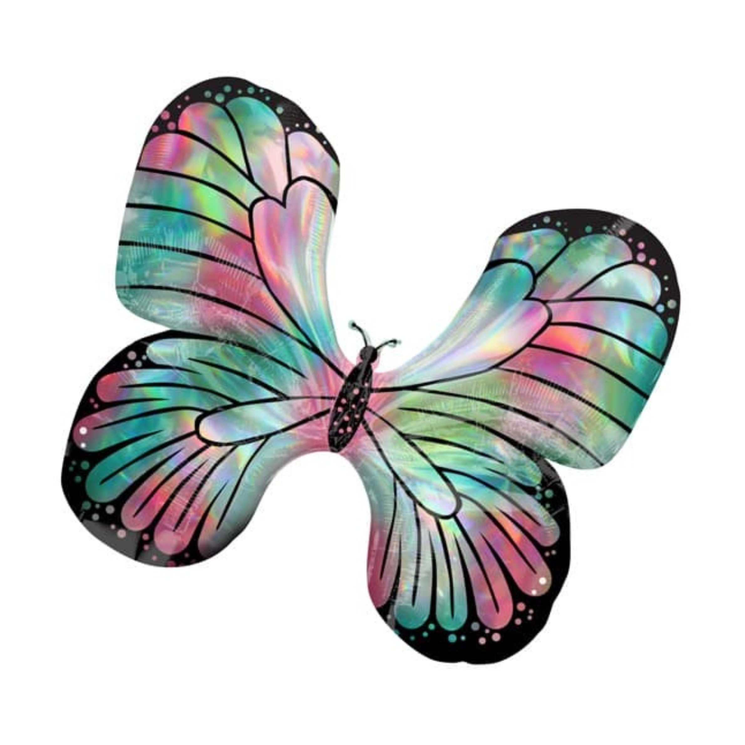 Teal & Pink Butterfly Foil Balloon