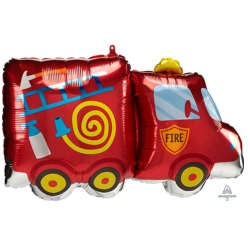 Funky Fire Engine Foil Balloon