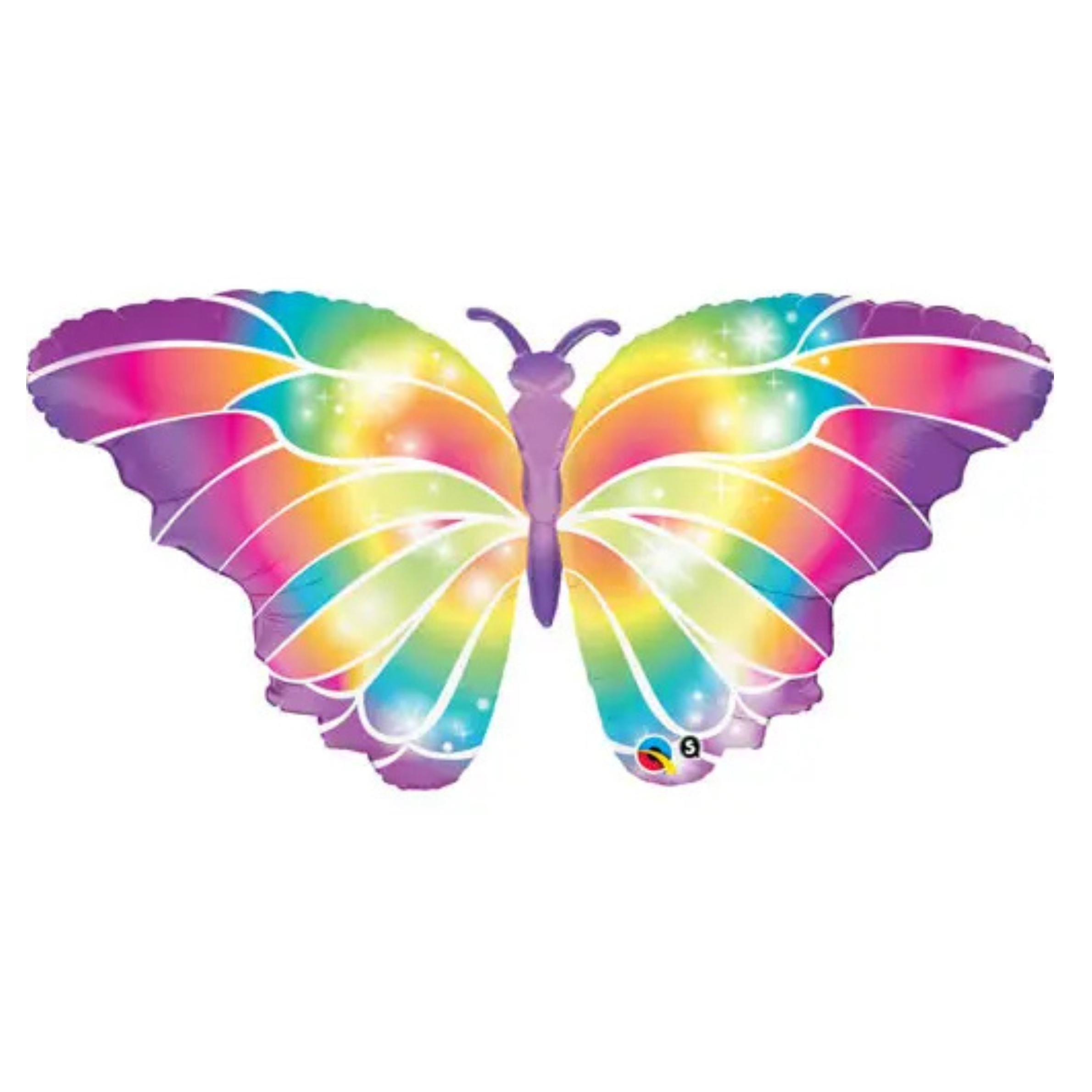 Rainbow Butterfly Foil Balloon
