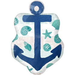 Blue Anchor Foil Balloon