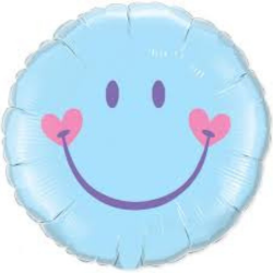 Blue Blushing Face Balloon