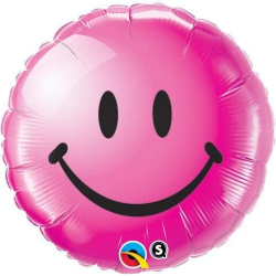 Pink Smiley Face Balloon