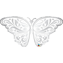 Silver Butterfly Foil Balloon