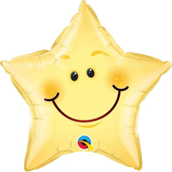 Smiley Star Face Balloon