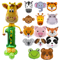 Animal Character Number Balloon