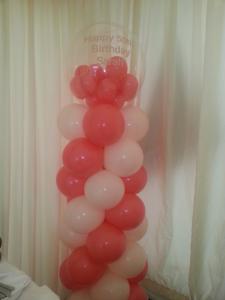 Medium sized Pillar wit gumball topper. Birthday celebrations at Celtic Manor Resort By #cardiffballoons