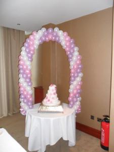 Solid cake arch. #weddingballoonscardiff