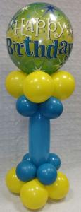 Stuffed Bubble On A Pillar. Available In Many Colours And Designs. #birthdayballoons # cardiffballoons
