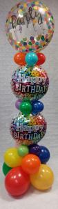 Party Time Confetti Tower. Cardiff Balloons Offering Birthday Balloons